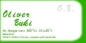 oliver buki business card