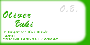 oliver buki business card